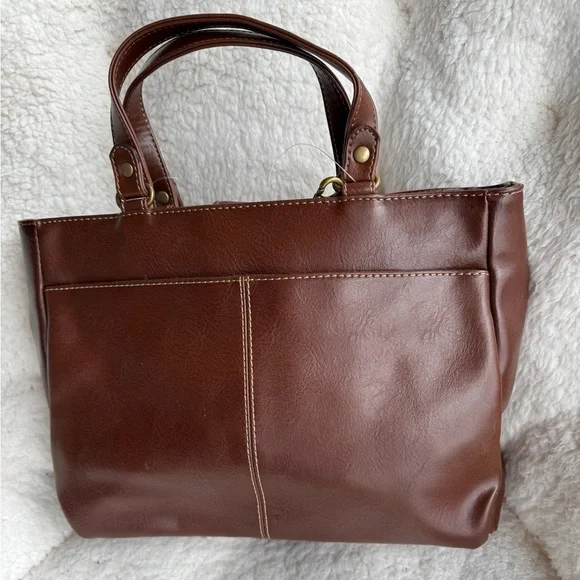 Brown bag Faux leather crossbody handbag purse, Relic by fossil, new with tag - Picture 2 of 6